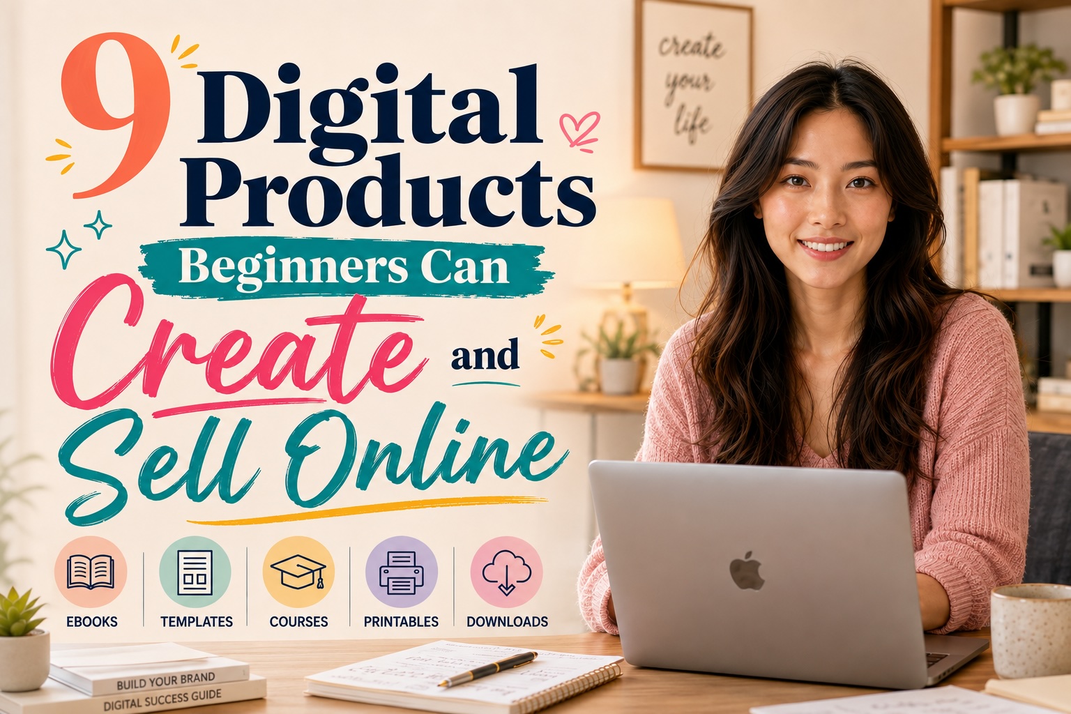 digital products for beginners to create and sell online